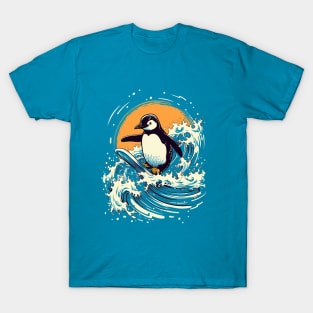 Penguin surfing T-Shirt